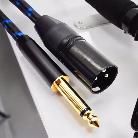 Doppelt abgeschirmtes Verlängerungsspiralkabel, Rolle für den Außenbereich, werkseitig, geräuscharm, flexibler Mikrofonkabeldraht